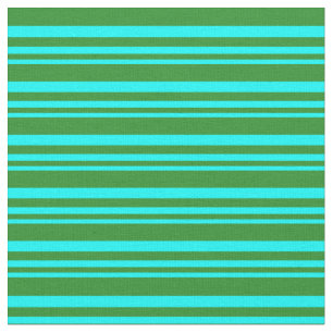 Cyan & Forest Green Coloured Pattern Fabric