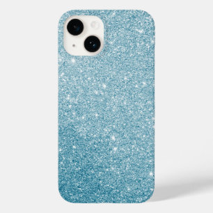 Cyan Glitter Style Case-Mate iPhone 14 Case