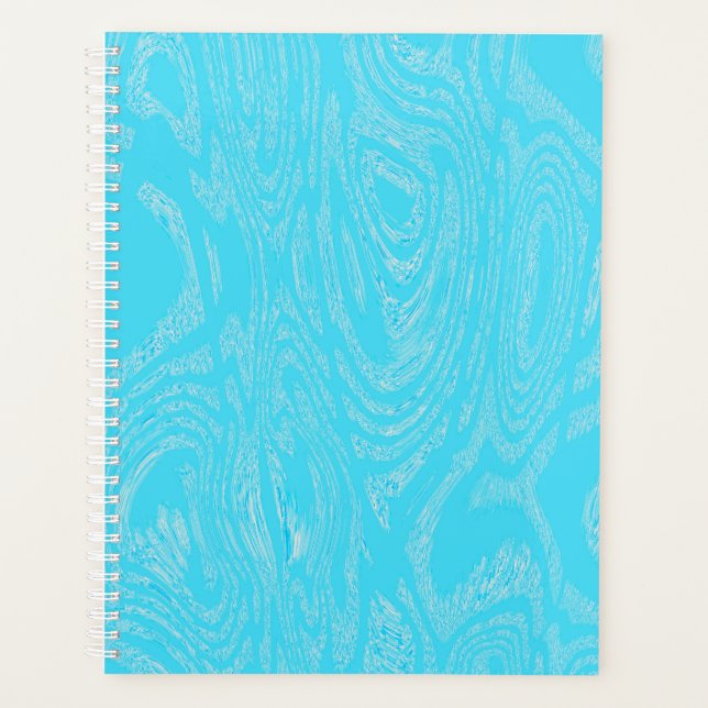 Cyan Ice Spiral Notebook Planner (Front)
