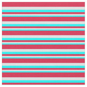 Cyan, Lavender & Crimson Coloured Pattern Fabric