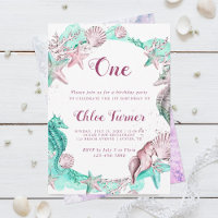 Cyan & Lavender Under the Sea Girl Birthday 