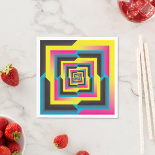 cyan magenta yellow black gradient swatches napkin