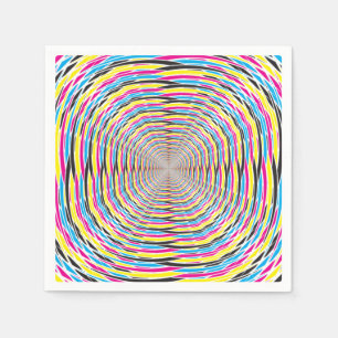 cyan magenta yellow black intersected swatches napkin