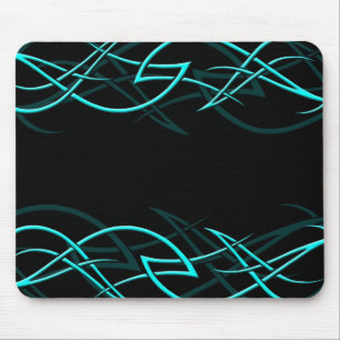 Cyan on Black "Elegance" Mousepad