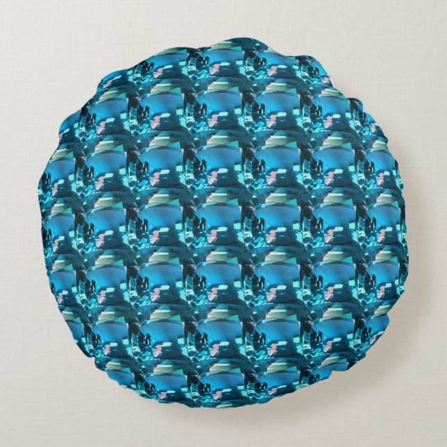 Cyan Round Cushion (Back)