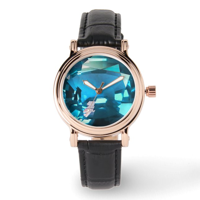 Cyan Sky Blue Watch (Front)