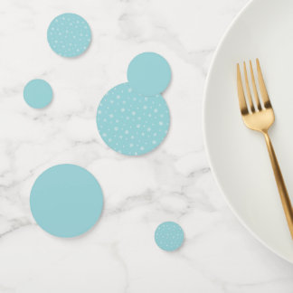 Cyan Snowflake Pattern Holiday Confetti