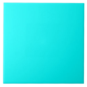 Cyan solid colour, blue-green, ceramic tile