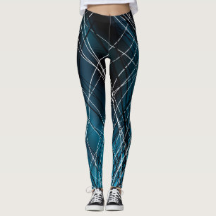 Cyan Swirl - Leggings