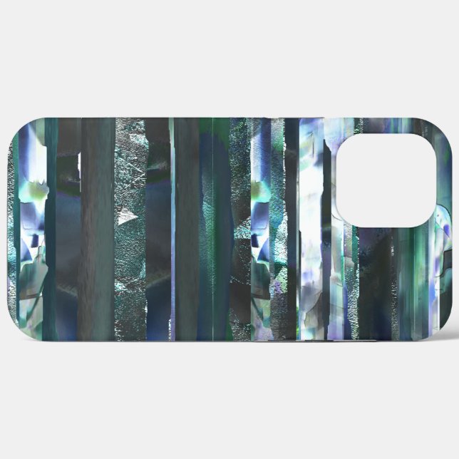 Cyan torn stripes of smeared and grainy textures  Case-Mate iPhone case (Back (Horizontal))