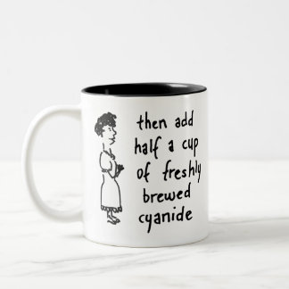 cyanide tea Two-Tone coffee mug