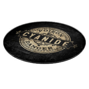 Cyanide Vintage Style Poison Label Cutting Board
