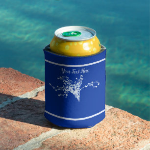 Cyano Print Berries Can Cooler