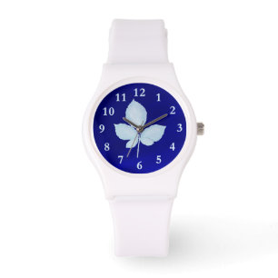 Cyano Print Bramble Leaves Watch