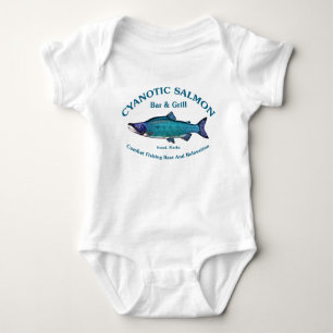 Cyanotic Salmon Bar & Grill Baby Bodysuit