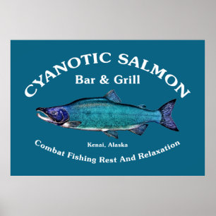 Cyanotic Salmon Bar & Grill Poster