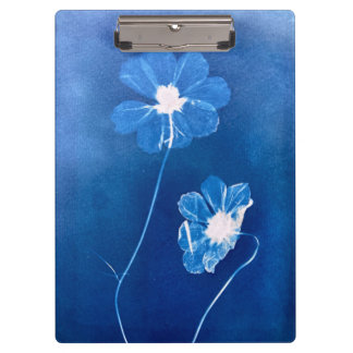 Cyanotype Flower Clipboard