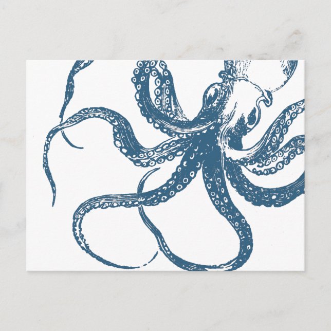 Cyanotype octopus postcard (Front)
