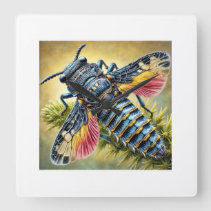 Cyardium 170724IREF223 - Watercolor Square Wall Clock