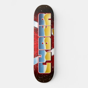 Cyber 1980s poster skateboard