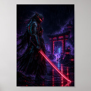 Cyber Armored Samurai Poster