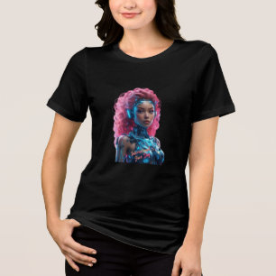 Cyber Beauty – International Face Day T-Shirt Tri-Blend Shirt