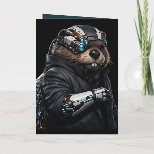 Cyber Beaver Card (Back)