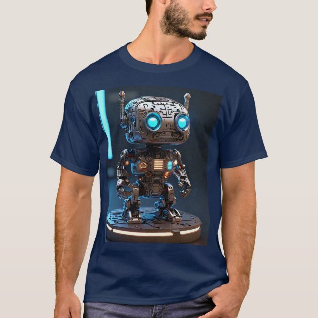 Cyber Buddy - The Futuristic Robot Companion T-Shirt (Front)