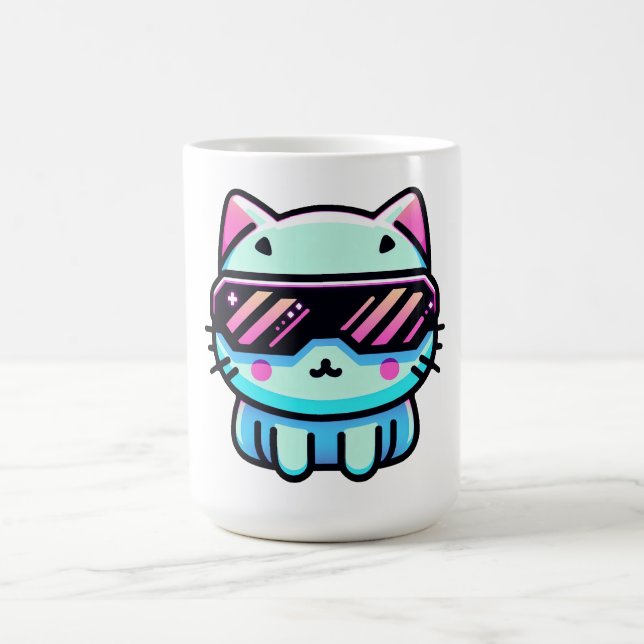 Cyber Cat Coffee Mug (Center)