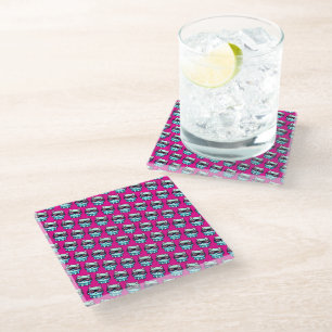 Cyber Cat Glass Coaster