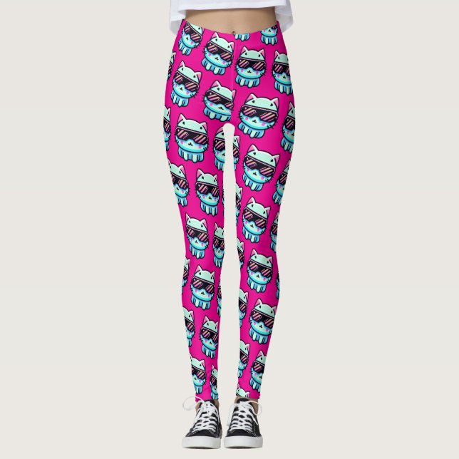 Cyber Cat Leggings (Front)