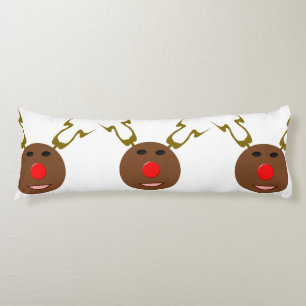 Cyber Christmas Reindeer Body Pillow
