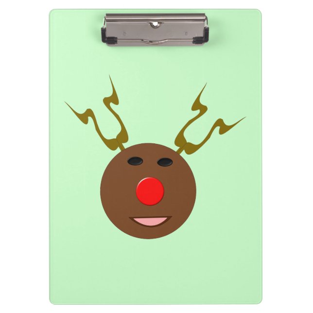 Cyber Christmas Reindeer Clipboard (Front)