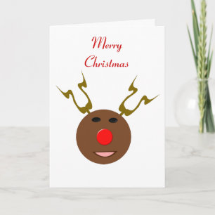 Cyber Christmas Reindeer Custom Card