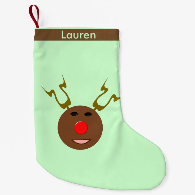 Cyber Christmas Reindeer Custom Stocking (Front)