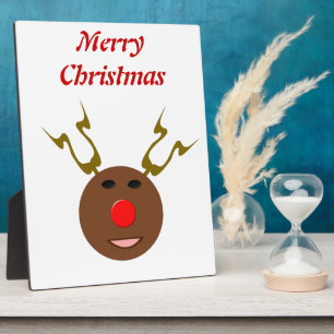 Cyber Christmas Reindeer Customisable Plaque