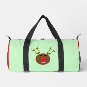 Cyber Christmas Reindeer Duffle Bag
