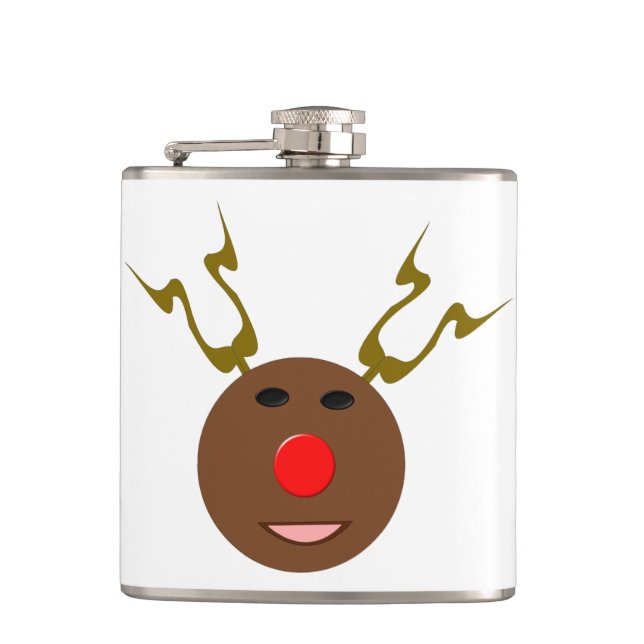 Cyber Christmas Reindeer Flask (Front)