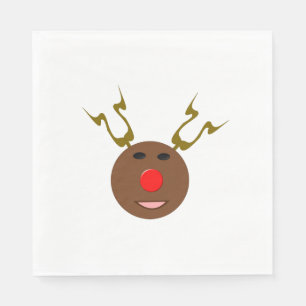 Cyber Christmas Reindeer Luncheon Napkins