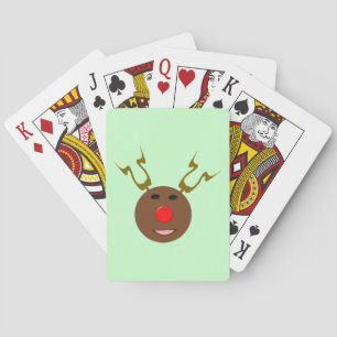 Cyber Christmas Reindeer Playing cards