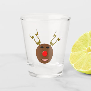 Cyber Christmas Reindeer Shot Glass