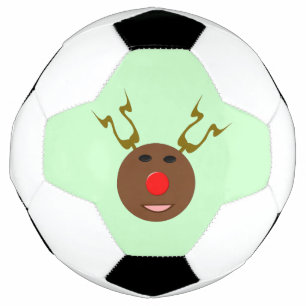Cyber Christmas Reindeer Soccer Ball