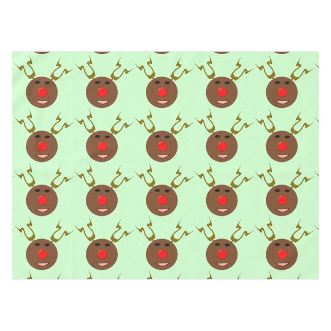 Cyber Christmas Reindeer Tablecloth (Front (Horizontal))