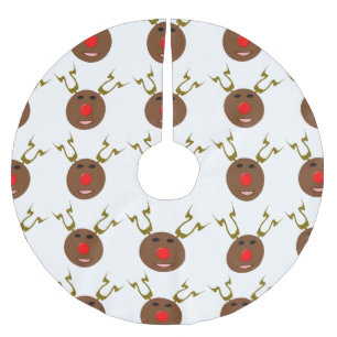 Cyber Christmas Reindeer Tree Skirt