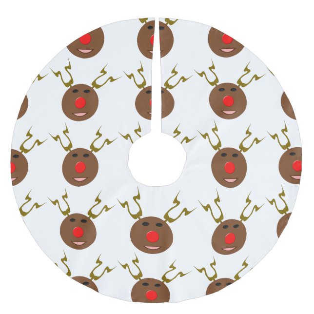 Cyber Christmas Reindeer Tree Skirt (Front)