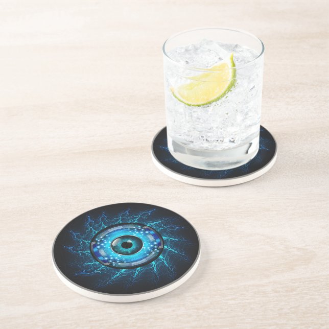 Cyber Circuit Eye Coaster (Side)