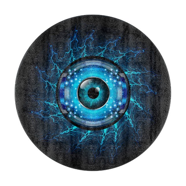 Cyber Circuit Eye Cutting Board (Front)
