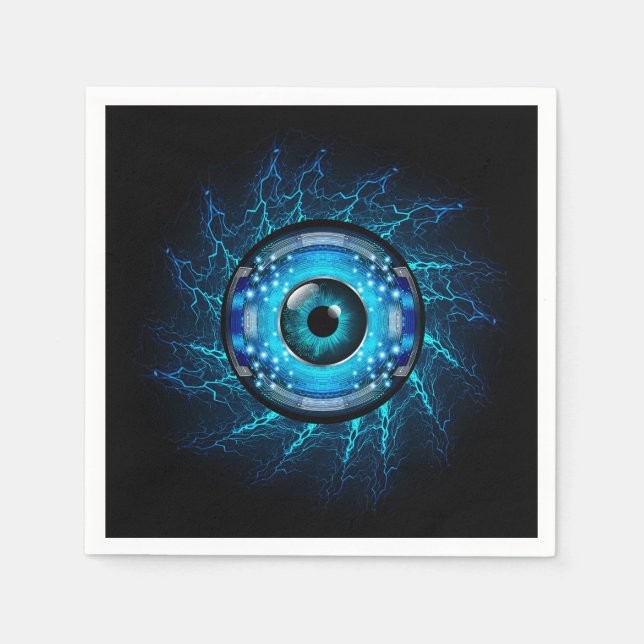 Cyber Circuit Eye Napkin (Front)