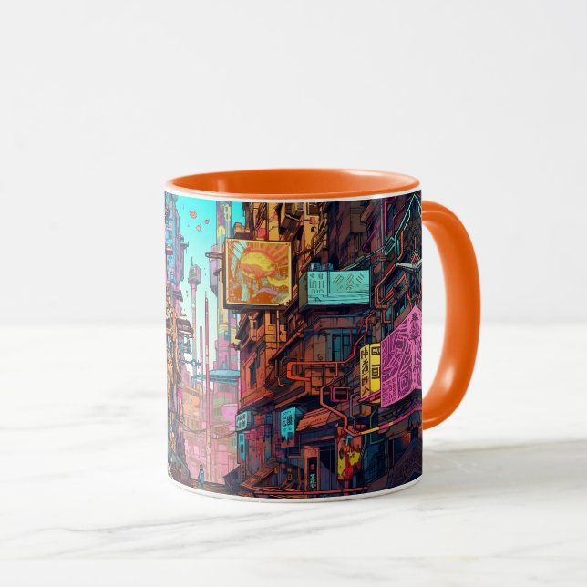 Cyber City Alley Mug (Front Right)