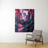 Cyber-City Scorpio Wall Tapestry